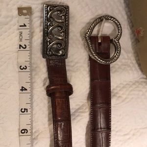 Bogo 2 pretty heart Brighton leather belts 😚🥰